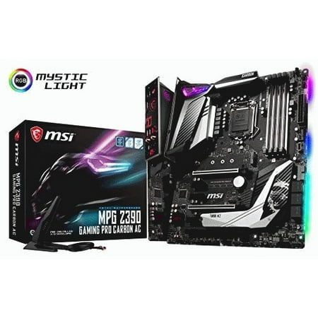 MSI MPG Z390 Gaming PRO Carbon AC LGA1151 (Intel 8th and 9th Gen) M.2 USB 3.1 Gen 2 DDR4 HDMI DP Wi-Fi SLI CFX ATX Z390 Gaming (Best Motherboard With Wifi)