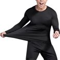 thumbnail image 5 of POP CLOSETS Men's Long Johns Thermal Underwear - Winter Warm Fleece Lined Base Layer Set for Cold Weather Tops & Bottoms, 5 of 6