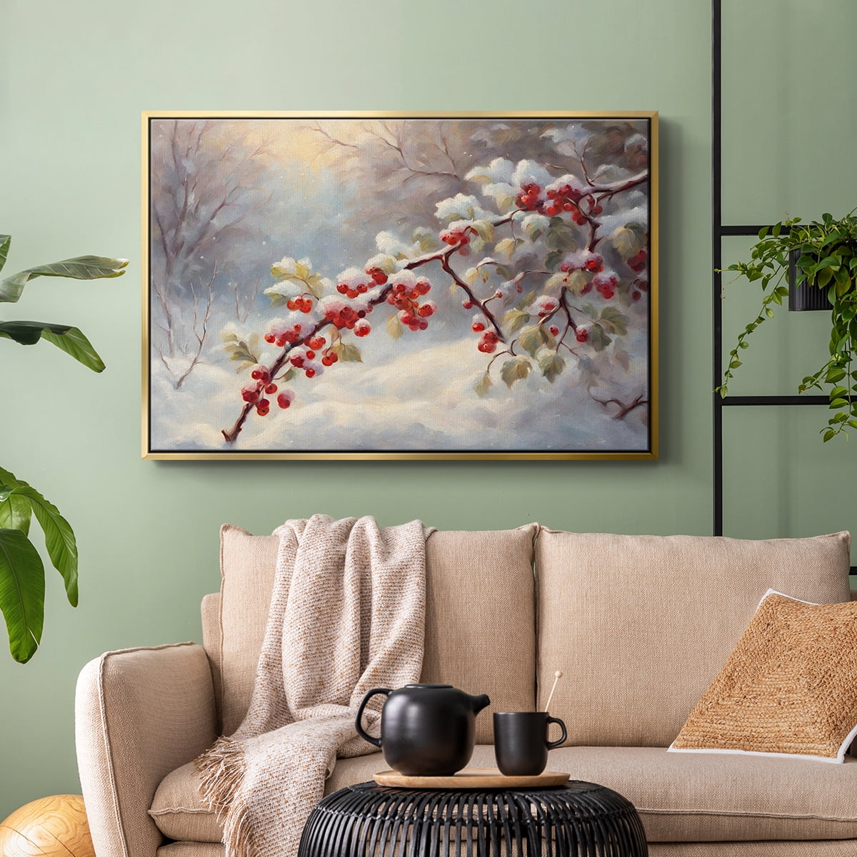 Vintage Landscape-CXCIX By Wexford Home Framed in Gold Wood Gallery Wrapped Canvas 27 in. x 41 in.