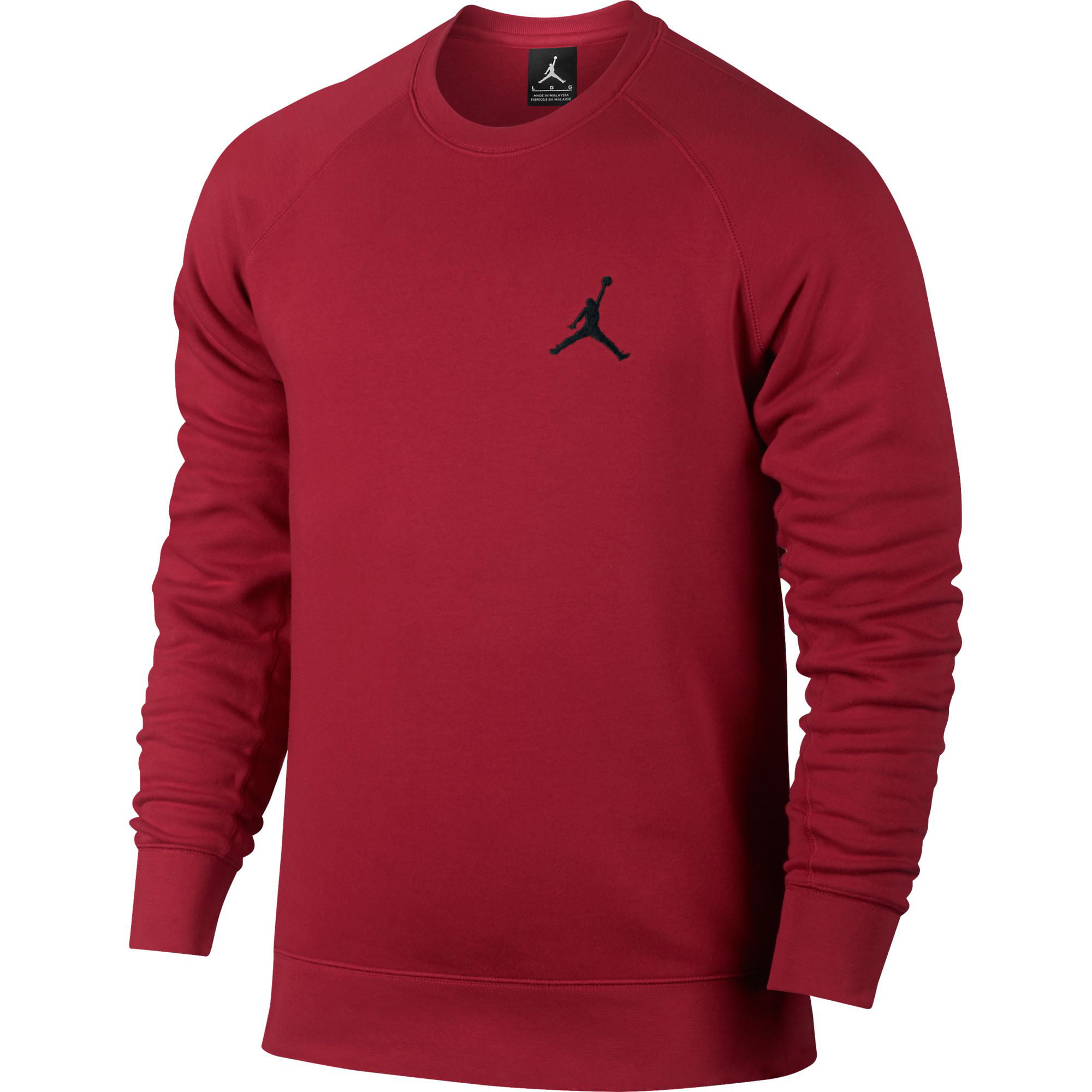 Jordan Jumpman Flight Fleece Crew Mens Sweatshirt Redblack 823068 687 