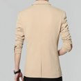 thumbnail image 2 of SWSMCLT Men's Business Casual Blazer Split Suit Jacket Long Sleeved Blazer Jacket Casual Snazzy Khaki 38, 2 of 2