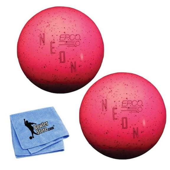 EPCO Duckpin Bowling Ball- Neon Speckled - Magenta (5 inch- 3lbs. 8 oz.) 1 Ball