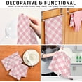 thumbnail image 7 of Kitchen Towels Coral Pink Twill Plaid Pattern Cleaning Towel Absorbent Hand Towels Tea Towels for Home Restaurant Dish Clean 28" x 18", 1PC, 7 of 7