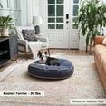 thumbnail image 4 of Happy Hounds Scout Round Reversible Pillow Dog Bed, Denim, Medium, 4 of 7