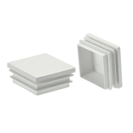 - 8 Pcs 40mmx40mm(1.6inch) Plastic Tubing Plug Square Post End Caps for Handrail Stair Newel Guardrail Tube White