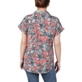 thumbnail image 3 of NY Collection Women's Short Rolled Sleeve Button Front Blouse, 3 of 4