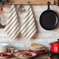 thumbnail image 6 of Beige Striped Kitchen Towels Set of 3, Modern Farmhouse Beige White Stripes Absorbent Dish Towels for Kitchen, Microfiber Hand Towel, Quick Drying Tea Towel for Cleaning Decorative Dishcloths, 6 of 7