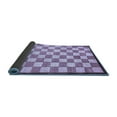 thumbnail image 2 of Ahgly Company Indoor Round Checkered Blue Modern Area Rugs, 3' Round, 2 of 4