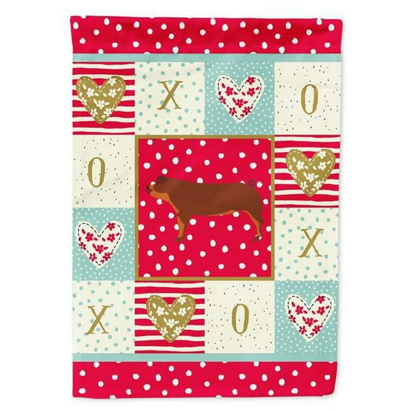 Carolines Treasures CK5369GF 11 x 0.01 x 15 in. Duroc Pig Love Flag Garden Size