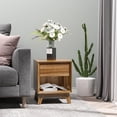 thumbnail image 2 of HOMCOM Table de Chevet pour Chambre, Table de Nuit avec Tiroir et Tablette, Table d'Appoint Moderne, Brun Noyer, 2 of 10