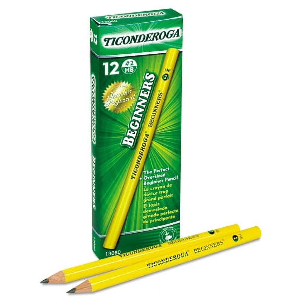 "Ticonderoga Beginners Woodcase Pencil With Microban Protection, Hb (#2), Black Lead, Yellow Barrel, Dozen | Bundle of 5 Dozen"