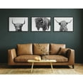 thumbnail image 7 of Kate and Laurel Sylvie Bison in Snow Black and White Framed Canvas Wall Art by Amy Peterson Art Studio, 18x24 Gray, Modern Animal Portrait Art for Wall, 7 of 7
