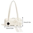 thumbnail image 2 of Bolso de mano informal para mujer con colgante de estrella bolso de hombro a la moda bolso de mano con lazo de Color sólido para las axilas bolso diario para niñas al aire libre, 2 of 9