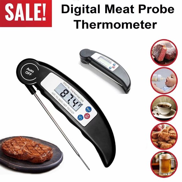 Sonde de Thermomètre à Viande Électronique de Cuisine Grill Numérique Lecture Instantanée Nourriture