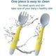 thumbnail image 4 of cucharas y tenedores de entrenamiento para la alimentación infantil, vajilla de aprendizaje para niños (azul), 4 of 5