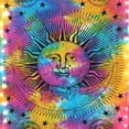 thumbnail image 2 of Multicolor Sun Moon Tapestry Celestial Wall Hanging Indian Living Room Outdoor Picnic Beach Throw Blanket Twin Size Bedspread, 2 of 2
