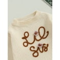 thumbnail image 6 of Newborn Baby Girl Knit Romper 3M 6M 9M 12M 18M 24M Sweater Embroidery Flower Jumpsuits Infant Winter Fall Clothes, 6 of 10