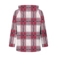 thumbnail image 5 of cocolona Womens Plaid Hoodies Casual Long Sleeve Zipper Vintage Sweatshirts Hooded Drawstring Fall Trendy Outfits, 5 of 7