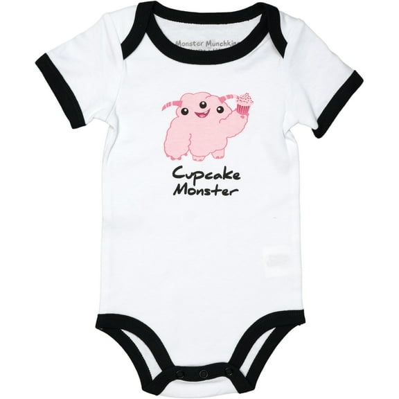 Pink Cupcake Monster - 6-12 Months Bodysuit