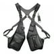 thumbnail image 3 of Bolso de hombro oculto bajo el brazo con bandolera ajustable de cuero para mujer y hombre. negro, 3 of 9