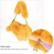 thumbnail image 4 of Shoulder Bag Faux Fur Purse Heart Shaped Purse Furry Clutch Fluffy Handbag for Women-Yellow, 4 of 5