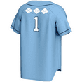 thumbnail image 3 of Unisex GameDay Greats  Carolina Blue #1 North Carolina Tar Heels Lightweight Softball Jersey, 3 of 4