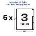 thumbnail image 5 of Avery® Print & Apply Clear Label Dividers With Index Maker® Easy Apply™ Printable Label Strip And White Tabs, 3-Tab, Box Of 5 Sets, 5 of 7