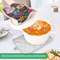 thumbnail image 3 of Yayeee Pot Holders Kitchen Heat Resistant with Pockets 7"x9.8" Cotton Oven Cooking Hot Pads, Vibrant Flowers Pattern, 3 of 7