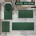 thumbnail image 7 of ChakmeOne 5 Piece Bathroom Rug Set Thin Super Absorbent Non Slip Machine Washable Bath Mat with Rubber Backing for Shower Tub Floor & Toilet, 7 of 7