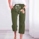 thumbnail image 3 of Pantalones de Mujer Casual, Impresión Elástica Suelta Pantalones de Pierna Ancha Recta con Bolsillo Hecho de Poliéster Suave para Toda la Temporada, Pantalones de Pierna Ancha de las Mujeres, 3 of 4