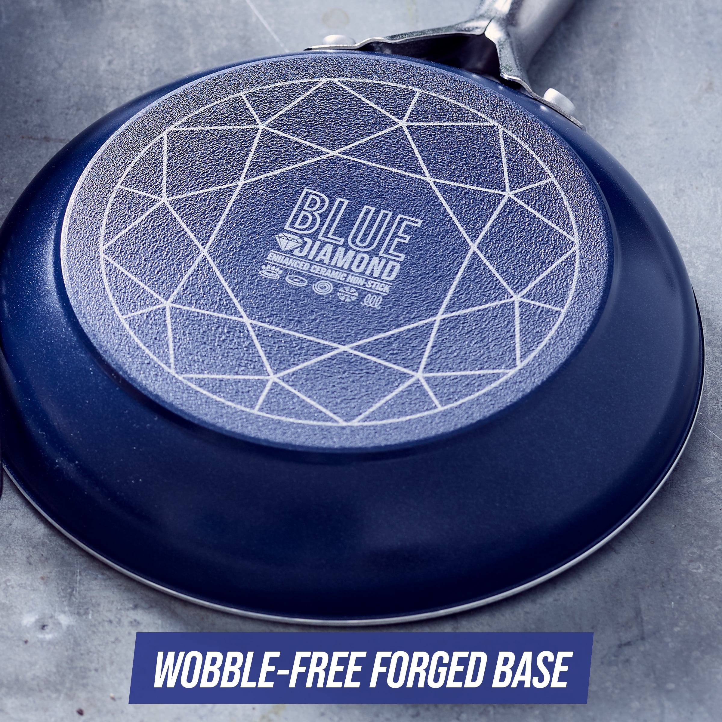 Blue Diamond 12-Piece Toxin-Free Ceramic Nonstick Pots and Pans Cookware Set, Dishwasher Safe - 3