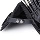 thumbnail image 5 of Bolsa organizadora de brochas de maquillaje profesional, estuche de cosméticos para artista de maquillaje, bolso de maquillaje de cuero, portátil de viaje negro (solo bolsa), 5 of 5