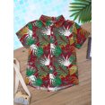 thumbnail image 3 of Sinleey Boys Hawaiian Shirts Kids Casual Vacation Aloha Print Button Down Short Sleeve Shirts Tops Type E 160, 3 of 7