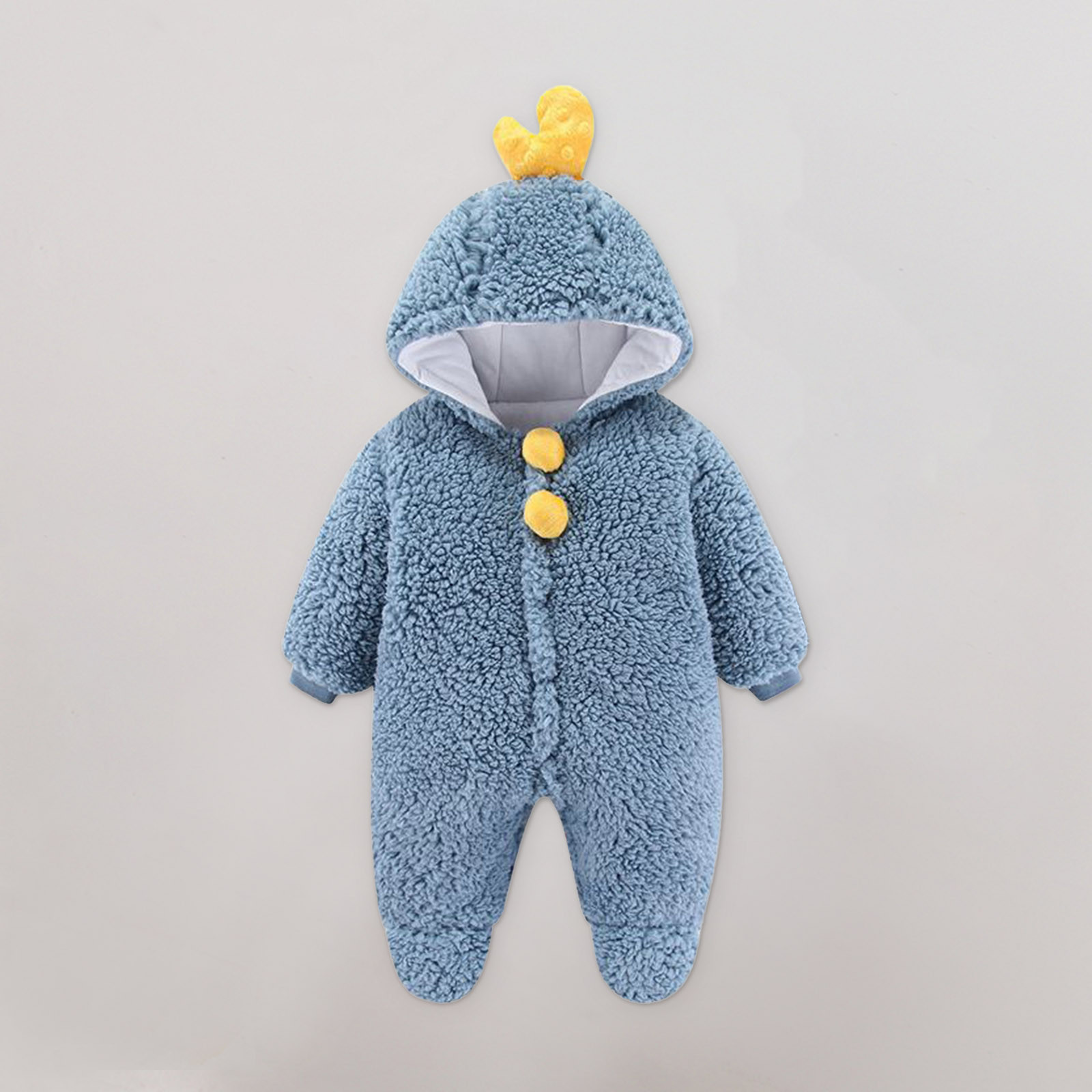 Combinaison De Neige Polaire Bébé Hiver - Grenouillère épaisse à Capuche - Pour Fille Et Garçon 0-24 Mois - Coton/polyester Doux