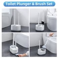 thumbnail image 6 of Lefree Toilet Plunger and Brush Combo Set with Caddy Holder Storage, Gray, 6 of 9
