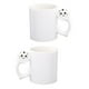 thumbnail image 4 of KAKOWELY 2 tazas de fútbol creativas para café, leche y bebidas, tazas blancas, 4 of 4
