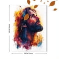 thumbnail image 3 of Qisvanset 12x16 Inch 2D Flat Framed Canvas Art, God Healing Inheritance Modern Bible Sketch Encouragement Wall Art, 3 of 5