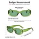 thumbnail image 5 of Gafas de Sol Dollger Retro Transparentes Rectangulares Verdes, 5 of 5