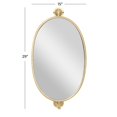 thumbnail image 4 of DecMode 15" x 29" Gold Oval Shaped Wall Mirror, 4 of 14