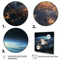thumbnail image 3 of Designart "Earth Lights from the Cosmos II" Space Planet Floater Framed Canvas Wall Art, 3 of 7