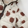 thumbnail image 5 of WhouRiu Girls Winter Coat Cartoon Prints Zipper Hooded Jacket Child Warm Quilted Puffer Windproof Coats White,Sized 6-12 M, 5 of 5