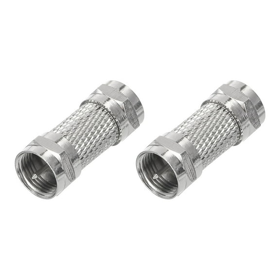 Uxcell Male to Male Coaxial Connector F Type RG6 Coax Extender Coupler 75 Ohm Waterproof Antenna Coaxial Cable 2pcs