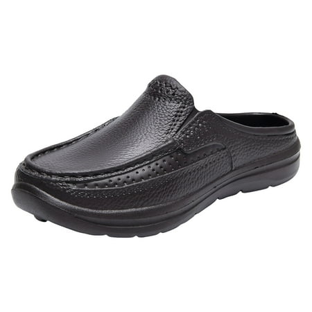 

Jungdeepe Men Sandals Fashionable New Pattern Solid Color Summer Casual Half Men Slippers Leather Sandals Cool Slides Men Sandals Comfort Slide 2 Mens Sandals Soft Cushioned Sandals