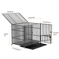 thumbnail image 4 of BingoPaw Metal Extra Large Dog Crate Kennel Cage Playpen with Wheels Removable Tray Tall, 4 of 9