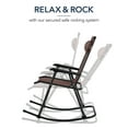 thumbnail image 4 of Best Choice Products Folding Outdoor Zero Gravity Rocking Lounge Chair w/ Headrest Pillow - Brown, 4 of 8