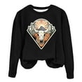 thumbnail image 4 of Hoodless Sweatshirt for Women Casual Printed Round Neck Long Sleeved Winter Pullover Hoodie, 4 of 4
