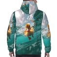 thumbnail image 7 of Wukai Underwater Swimming Duck Print Men Hoodies Fleece Sweatshirts Long Sleeve Sweaters Pullover Fall Outfits Winter Clothes-Small, 7 of 7