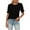 Black, variant on T Shirts for Women Eyelet Tops Puff Short Sleeve Hollow Out Crochet Lace Embroidered Summer Shirts Women Tops Black L