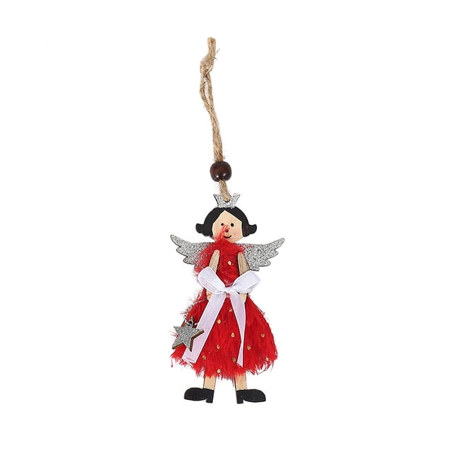 Colgante de ángel niña Fiudx para árbol de Navidad decoración del hogar