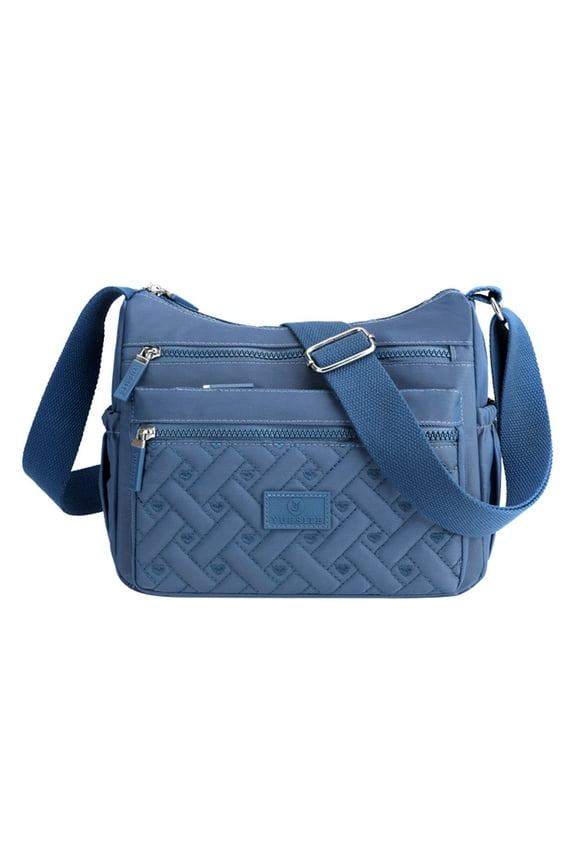 Nylon Crossbody Bags for Women Trendy Travel Multi-Pocket Messenger Shoulder Bags with Adjustable Strap